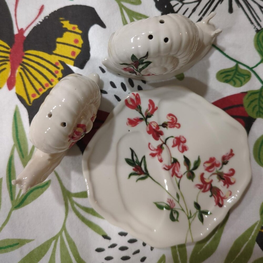 Nathalie Lete Snail Salt & Pepper Shakers NIB